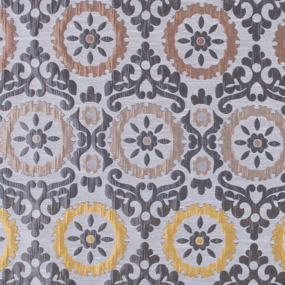 Brown and Gray Floral Brocade Brown and Gray Floral Brocade