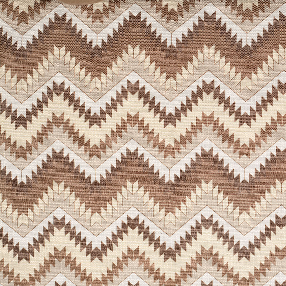 Spanish Beige/Brown Geometric Poly/Cotton Canvas Spanish Beige/Brown Geometric Poly/Cotton Canvas