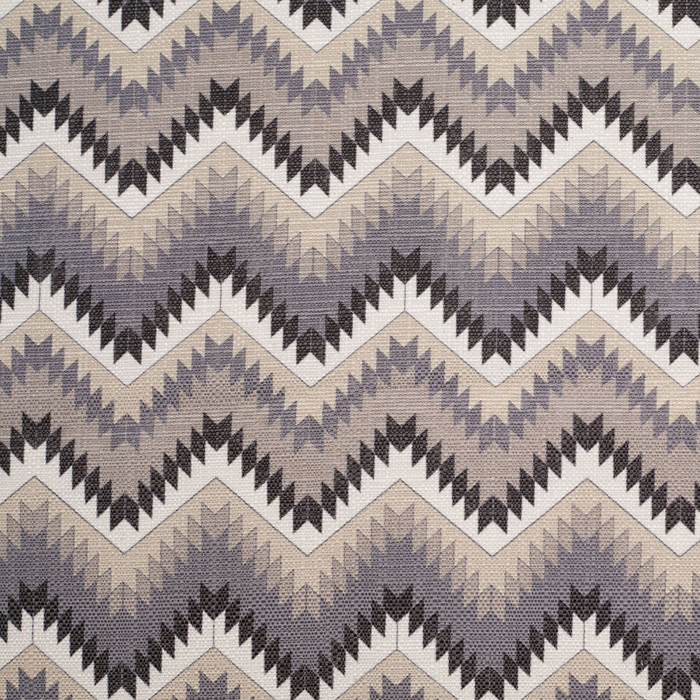 Spanish Navy/Beige Geometric Poly/Cotton Canvas Spanish Navy/Beige Geometric Poly/Cotton Canvas