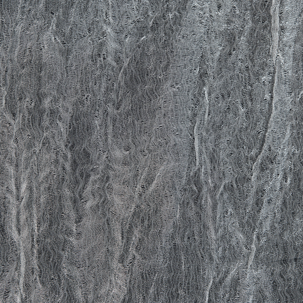 Silver Crushed Nylon Organza - Full Silver Crushed Nylon Organza - Full