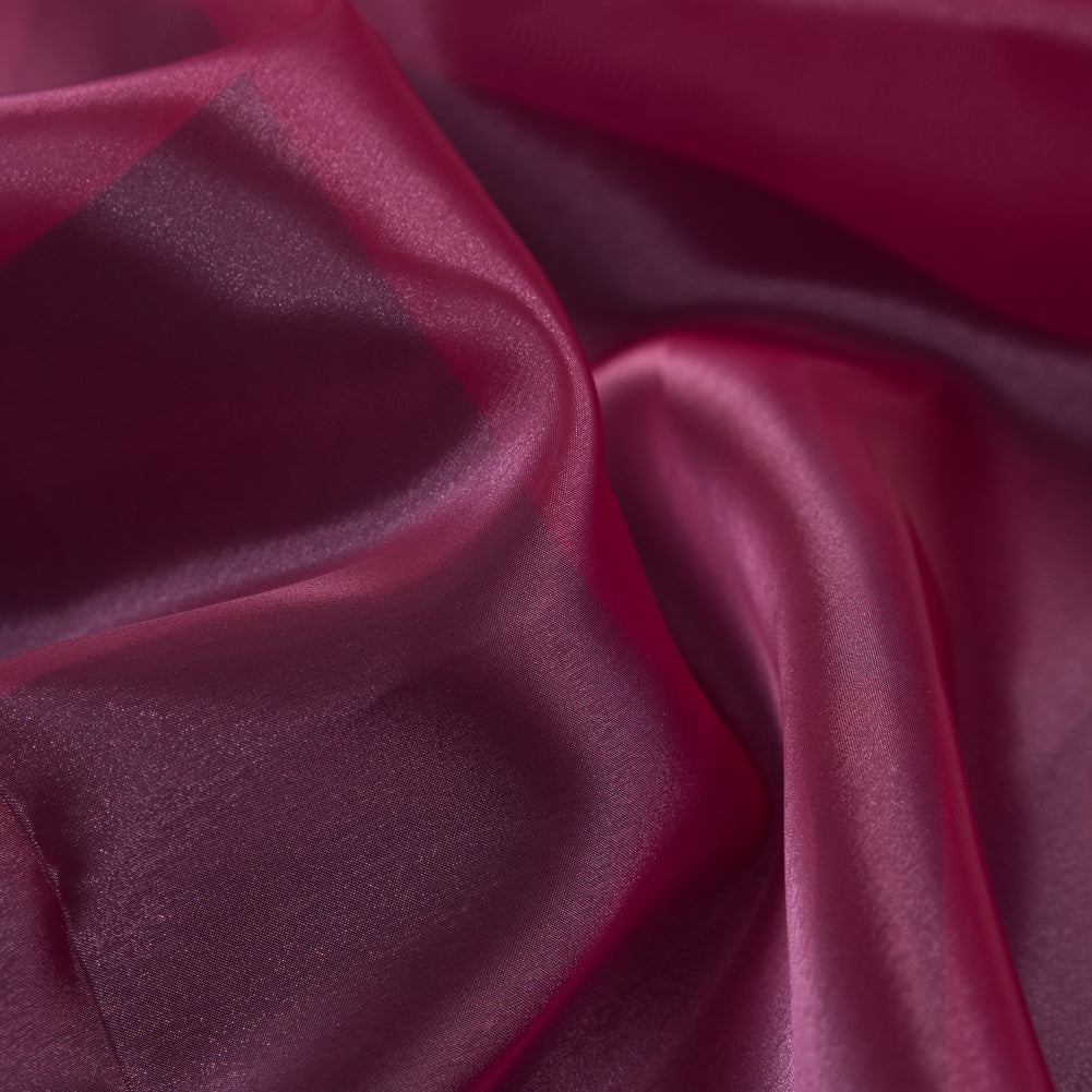 Raspberry Iridescent Polyester Organza - Full Raspberry Iridescent Polyester Organza - Full