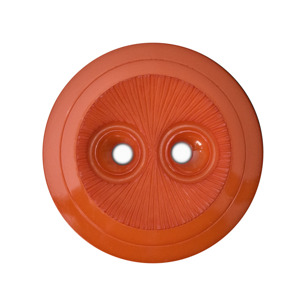 Orange Plastic Button - 44L/28mm - Detail Orange Plastic Button - 44L/28mm - Detail