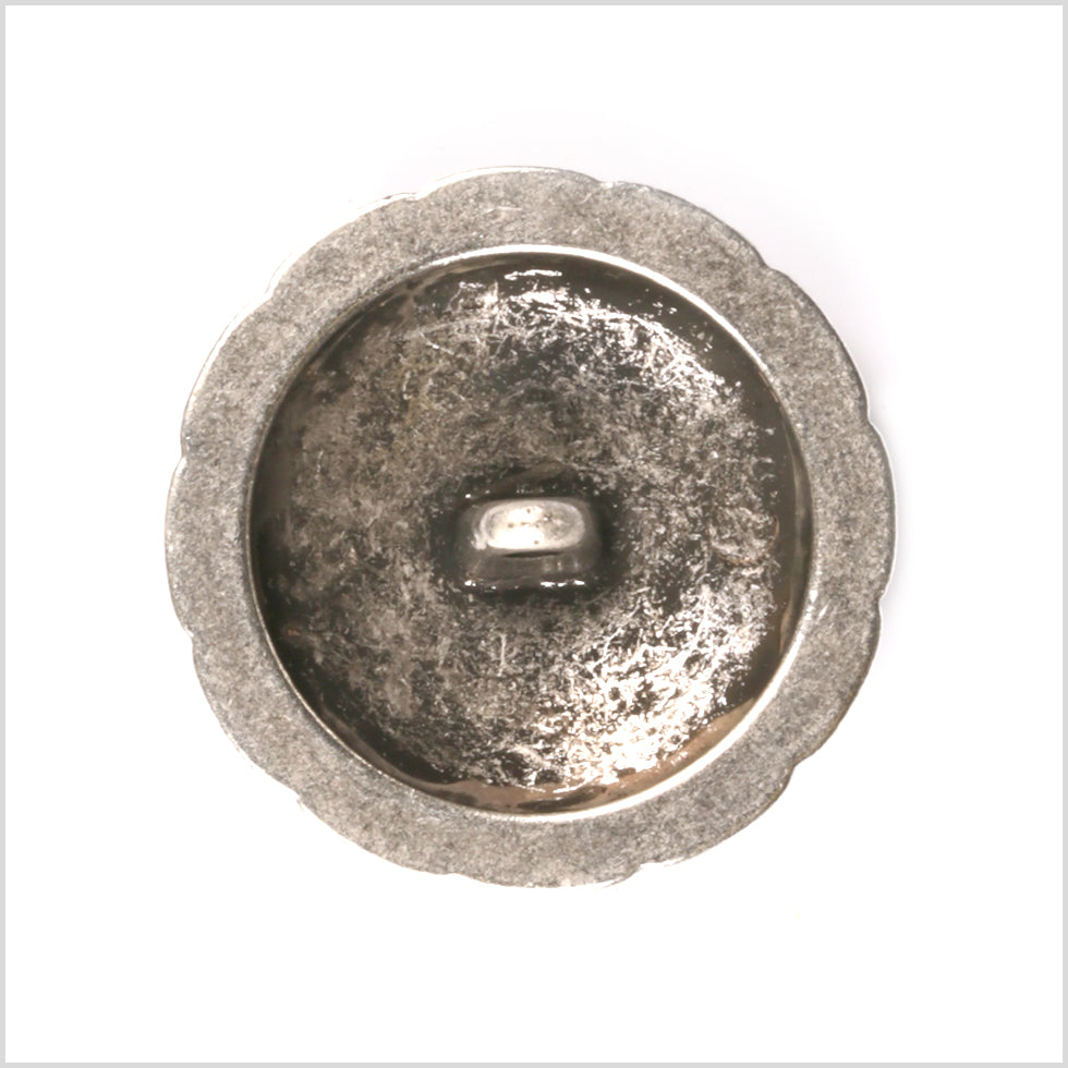 Beige/Black Metal Coat Crest Button - 44L/28mm - Detail Beige/Black Metal Coat Crest Button - 44L/28mm - Detail