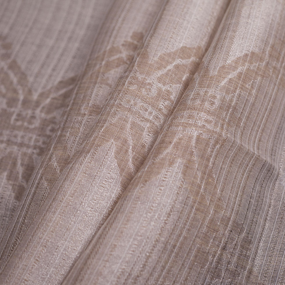 Metallic Beige Sheer Polyester Woven Folded Metallic Beige Sheer Polyester Woven Folded