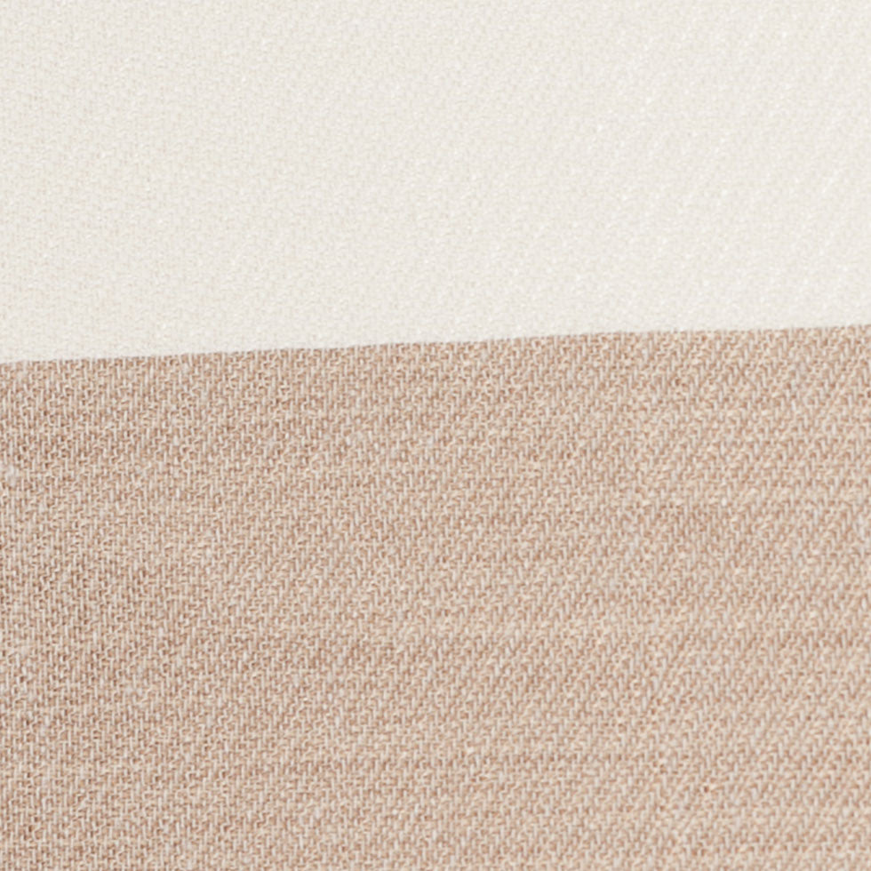 Beige/Brown Striped Polyester Woven Detail Beige/Brown Striped Polyester Woven Detail