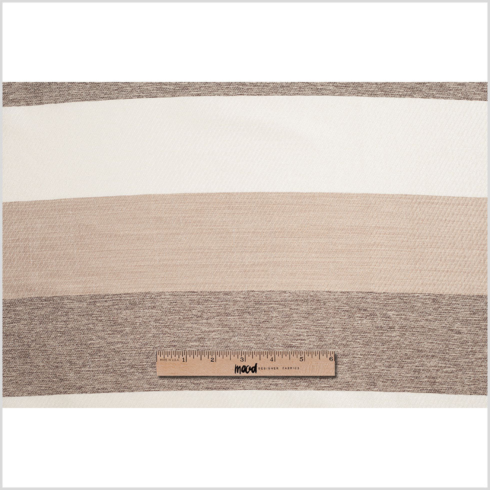 Beige/Brown Striped Polyester Woven Full Beige/Brown Striped Polyester Woven Full