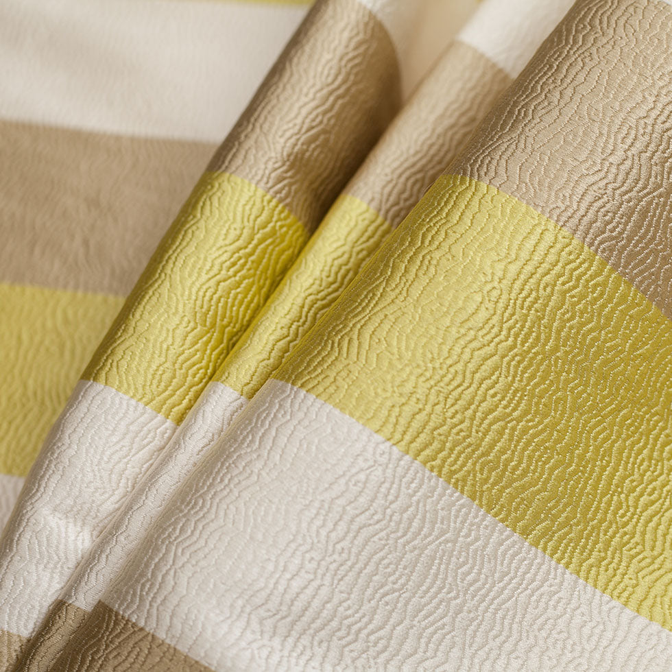 Lime Striped Polyester Brocade Folded Lime Striped Polyester Brocade Folded