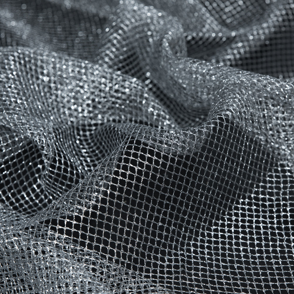 Metallic Silver Diamond Netting - Full Metallic Silver Diamond Netting - Full