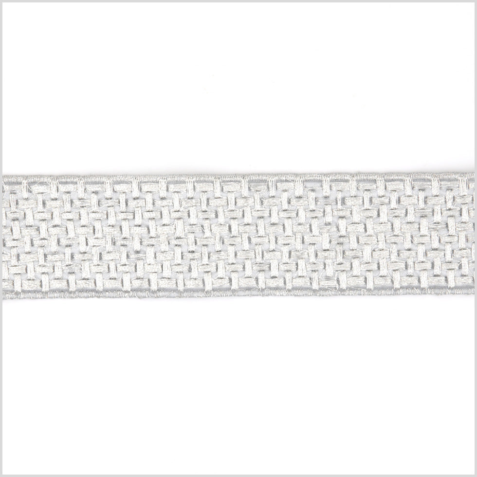 1.5 Metallic Silver Woven Trim 1.5 Metallic Silver Woven Trim