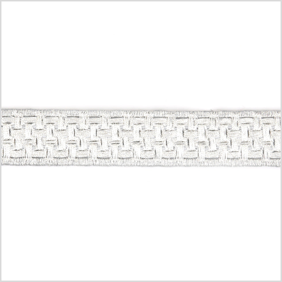 0.75 Metallic Silver Woven Trim 0.75 Metallic Silver Woven Trim