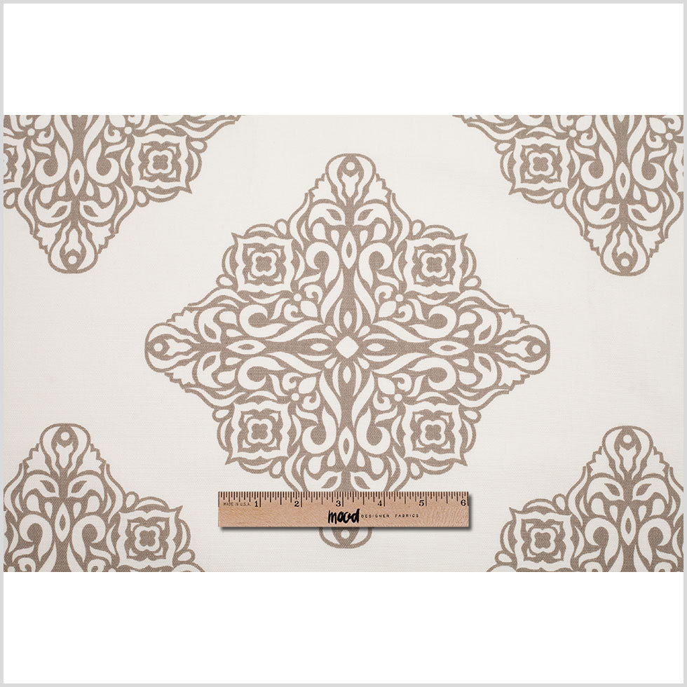 Taupe Light-Weight Printed Cotton Woven - Full Taupe Light-Weight Printed Cotton Woven - Full