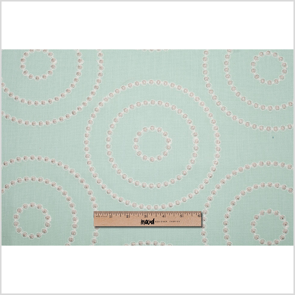 Opal Embroidered Circles Polyester Woven - Full Opal Embroidered Circles Polyester Woven - Full