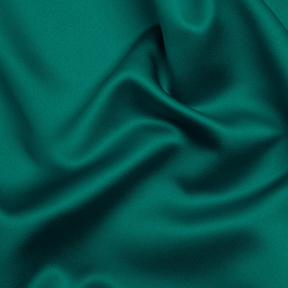 Polyester Satin - Crepe Teal - Reverie Collection Polyester Satin - Crepe Teal - Reverie Collection