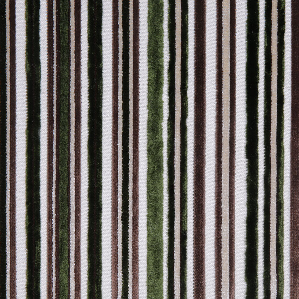 Green Laser-Cut Striped Polyester Velvet - Detail Green Laser-Cut Striped Polyester Velvet - Detail