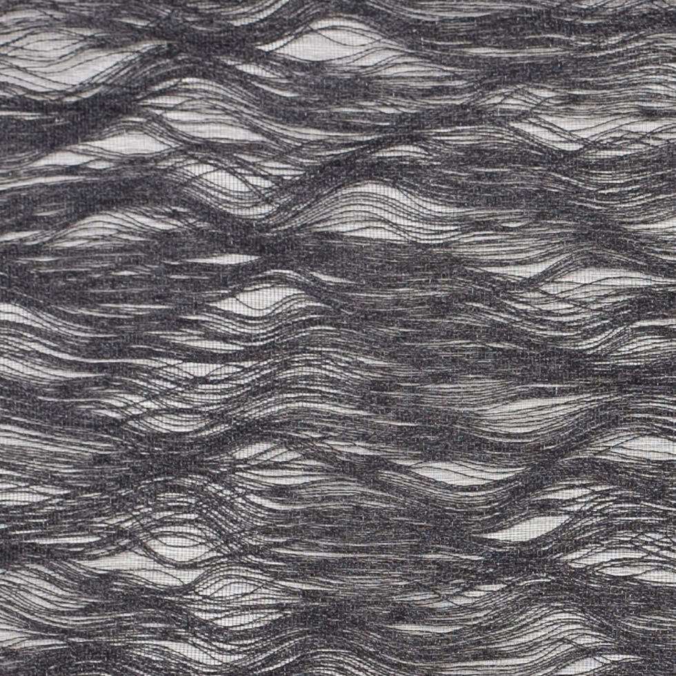 Turkish Black Novelty Polyester Sheer - Detail Turkish Black Novelty Polyester Sheer - Detail