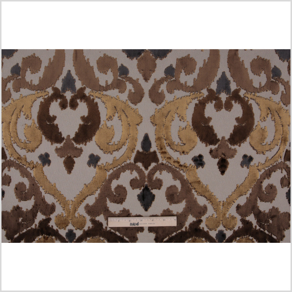 Earth Swirls Cut Polyester Blended Velvet - Full Earth Swirls Cut Polyester Blended Velvet - Full