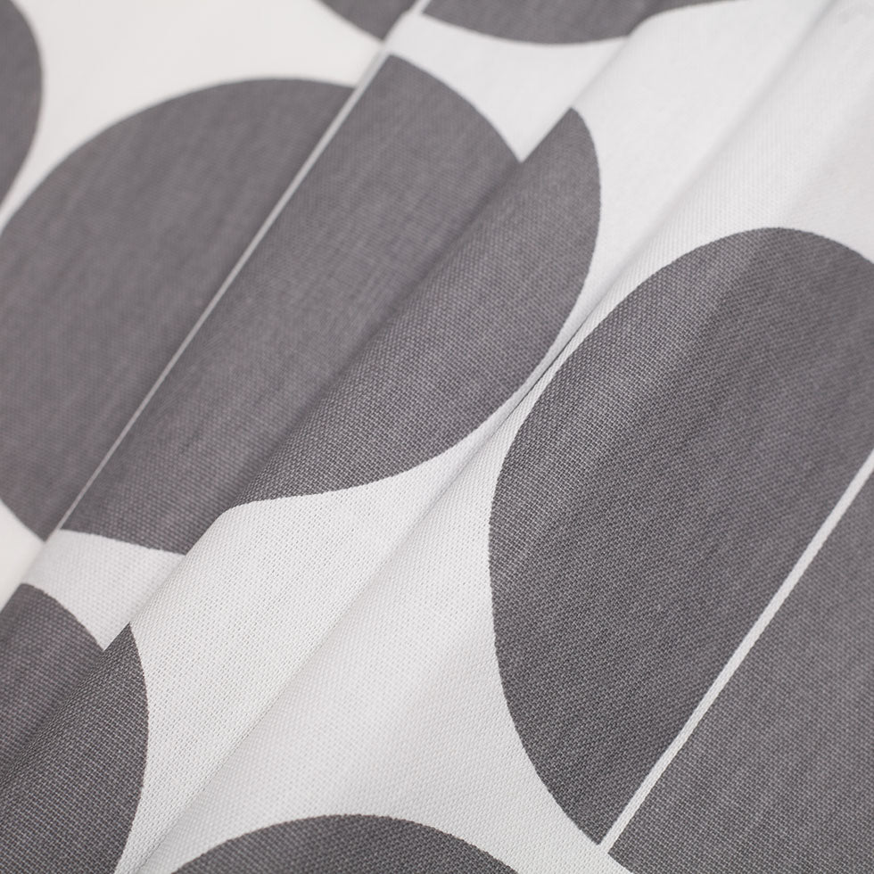 Swedish Gray/White Woven Cotton Print - Folded Swedish Gray/White Woven Cotton Print - Folded