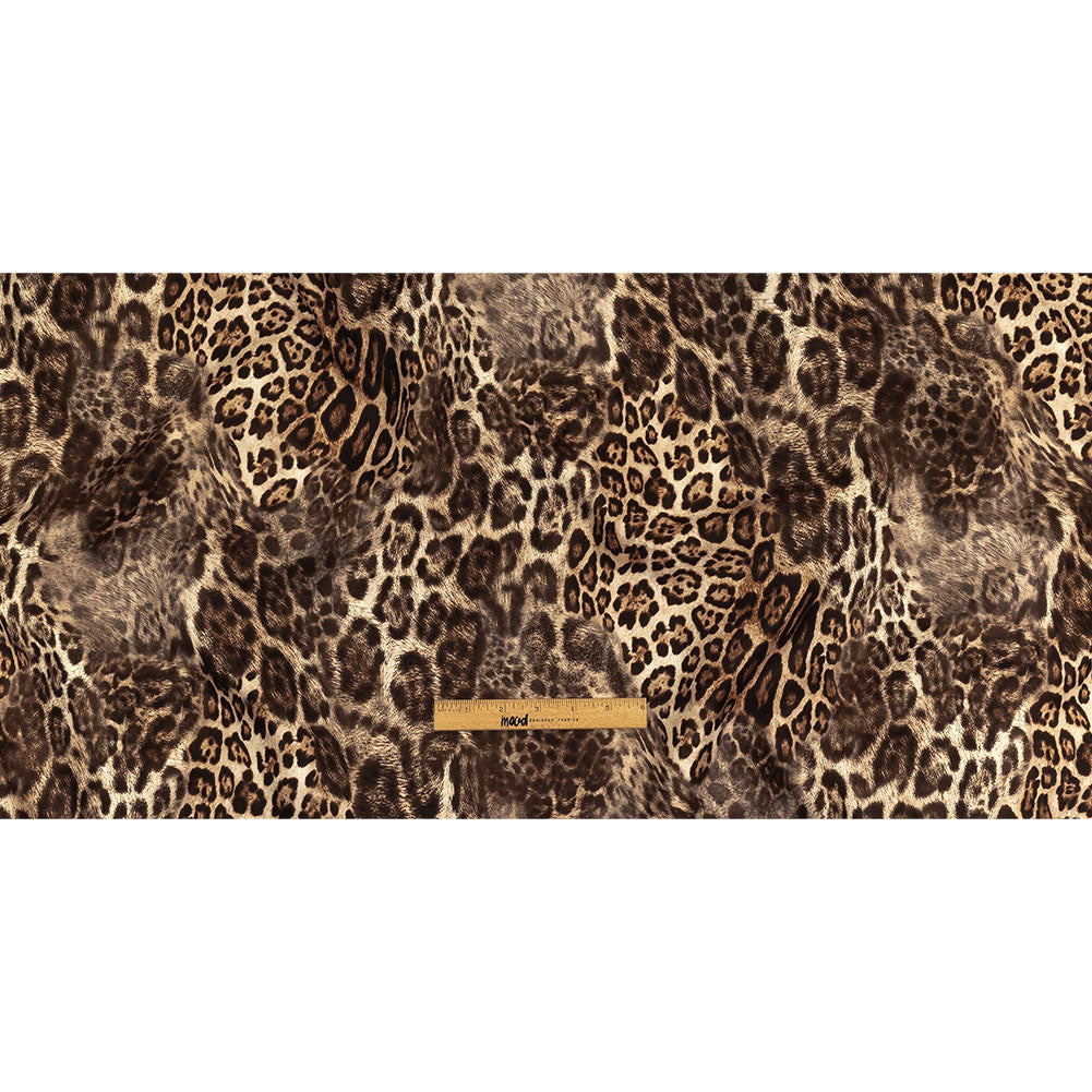 Brown Jaguar Printed Micro-Polyester and Cotton - Full Brown Jaguar Printed Micro-Polyester and Cotton - Full