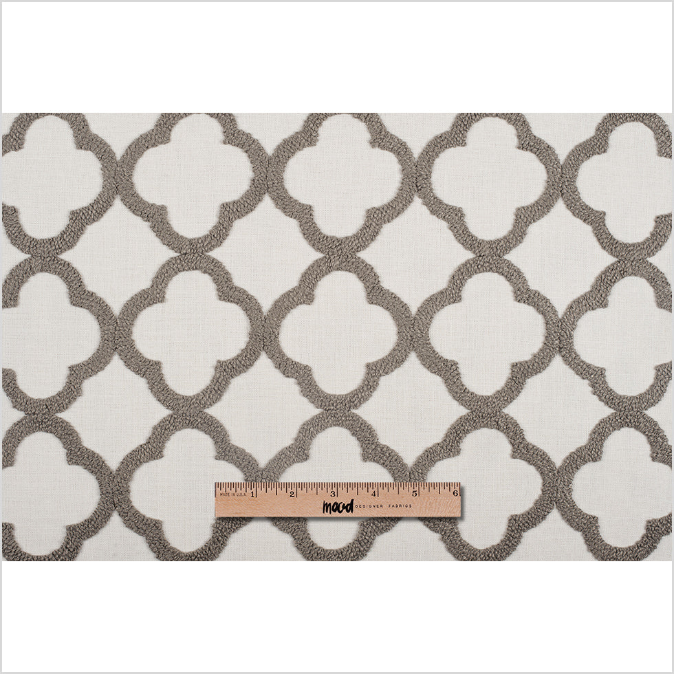 Shadow/White Classical Embroidered Linen-Like Polyester Full Shadow/White Classical Embroidered Linen-Like Polyester Full