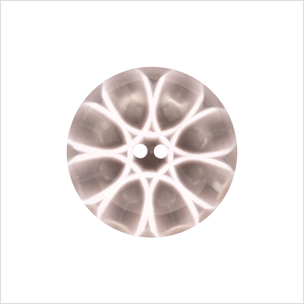 Italian Gray Abstract Semi-Clear 2-Hole Plastic Button - 36L/23mm Italian Gray Abstract Semi-Clear 2-Hole Plastic Button - 36L/23mm