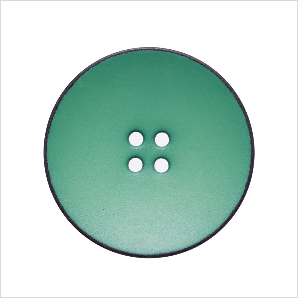 Italian Green 4-Hole Plastic Button - 44L/28mm Italian Green 4-Hole Plastic Button - 44L/28mm