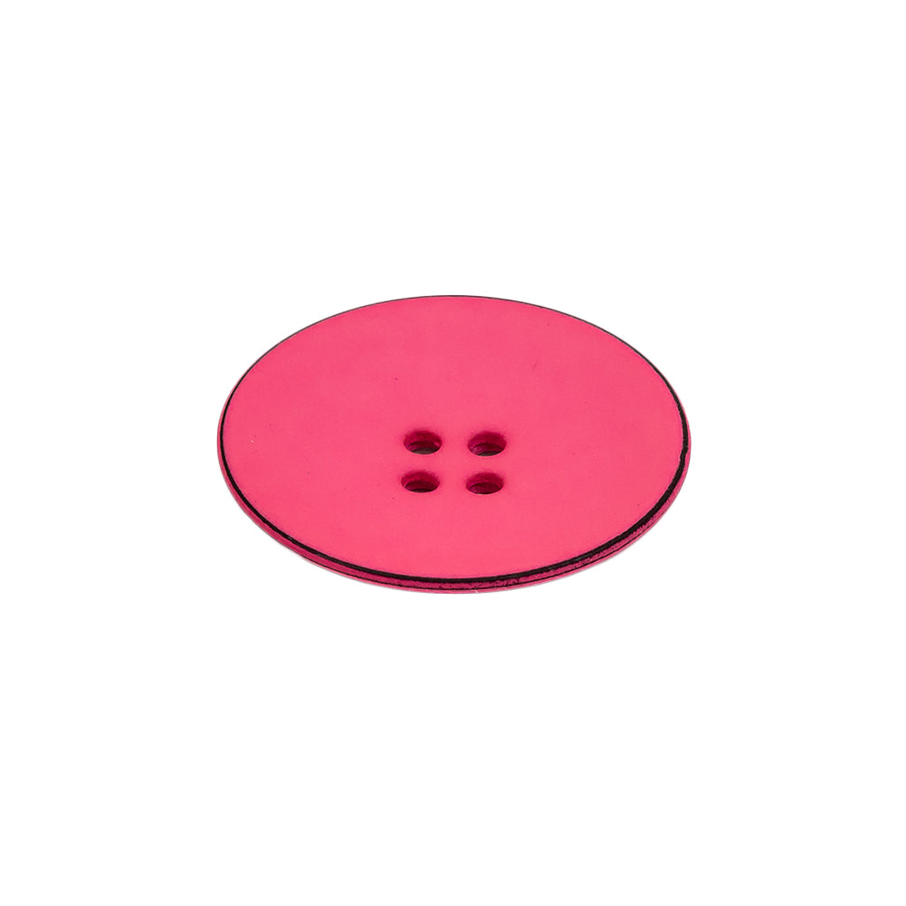 Italian Pink 4-Hole Plastic Button - 36L/23mm Folded Italian Pink 4-Hole Plastic Button - 36L/23mm Folded