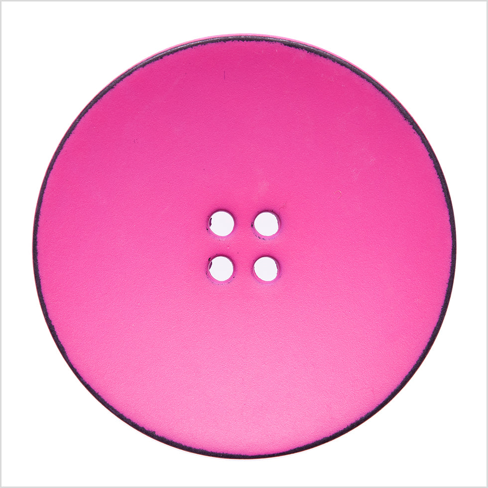Italian Pink 4-Hole Plastic Button - 54L/34mm Italian Pink 4-Hole Plastic Button - 54L/34mm