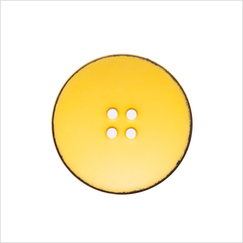 Italian Yellow 4-Hole Plastic Button - 36L/23mm Italian Yellow 4-Hole Plastic Button - 36L/23mm