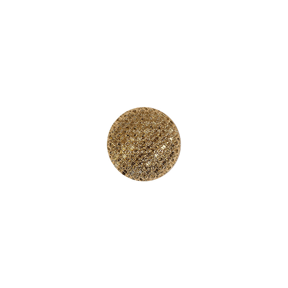 Italian Gold Textured Shank Back Button - 16L/10mm Italian Gold Textured Shank Back Button - 16L/10mm