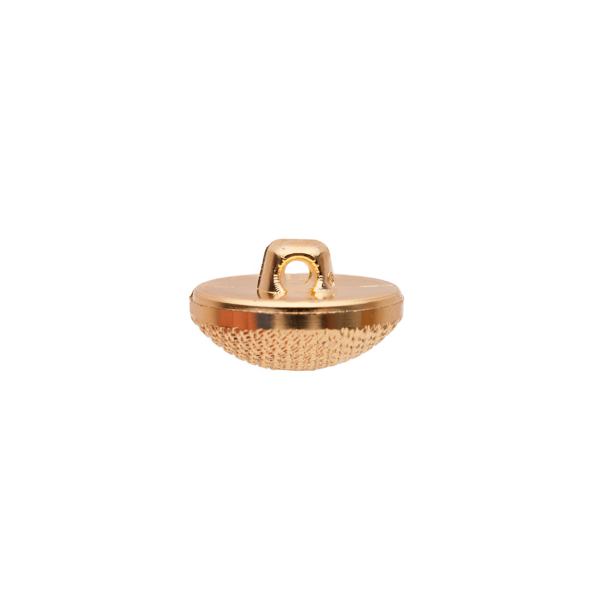 Italian Gold Textured Shank Back Button - 32L/20mm - Detail Italian Gold Textured Shank Back Button - 32L/20mm - Detail