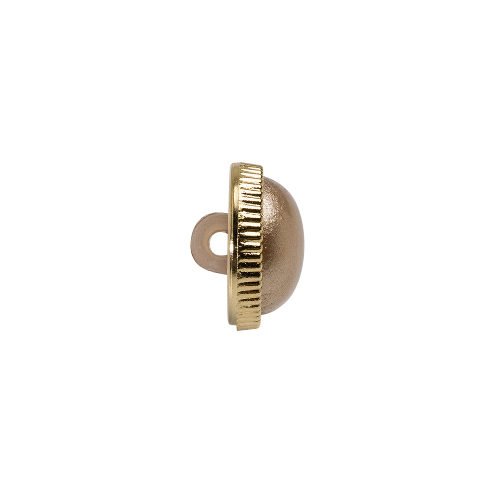 Italian Brown and Gold Edged Shank Back Button - 20L/12.5mm Folded Italian Brown and Gold Edged Shank Back Button - 20L/12.5mm Folded