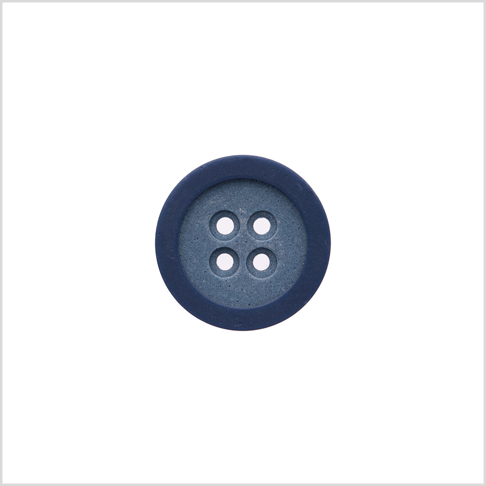 Rimmed Blue 4-Hole Button - 32L/20mm Rimmed Blue 4-Hole Button - 32L/20mm