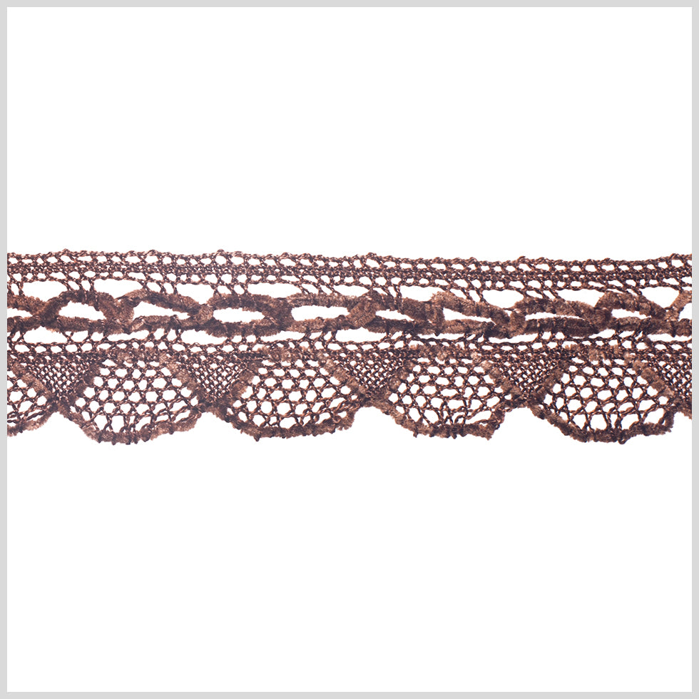 1.5 European Brown Crochet Trim 1.5 European Brown Crochet Trim