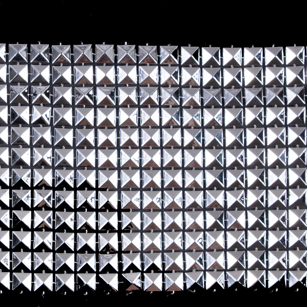 Silver Pyramid Studs Trimming - 4 - Detail Silver Pyramid Studs Trimming - 4 - Detail