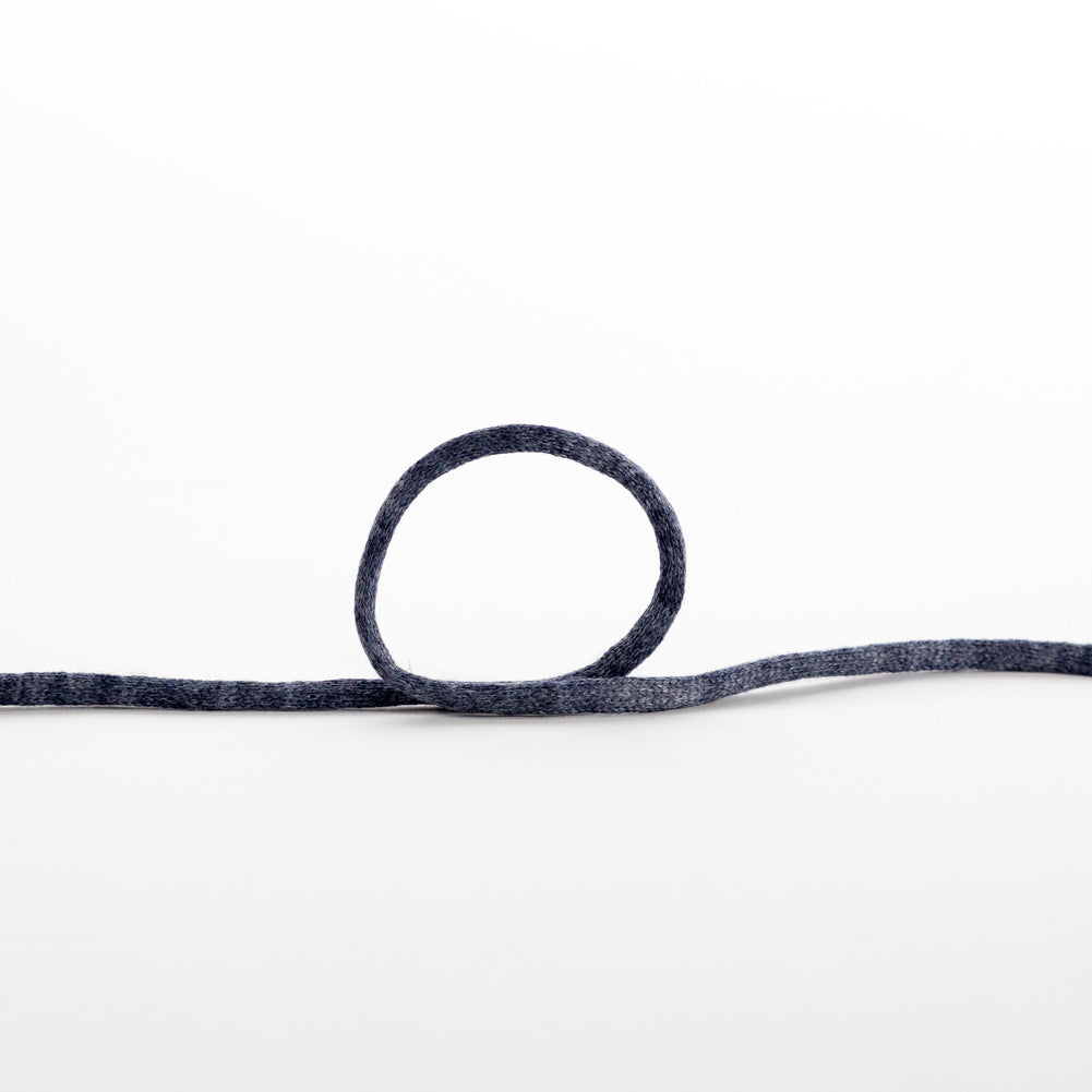 Italian Dark Blue Wool Drawstring Trimming - 0.25 Italian Dark Blue Wool Drawstring Trimming - 0.25