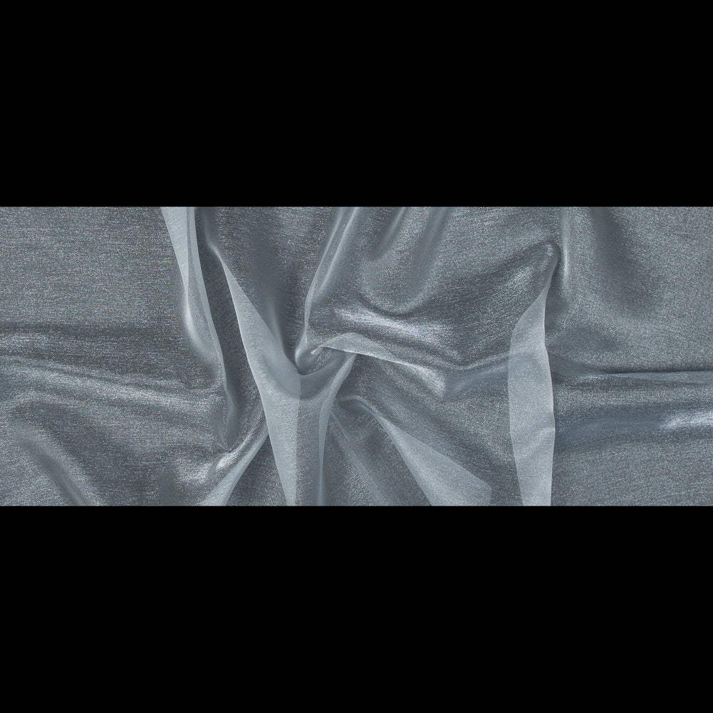 Silver Sparkle Nylon Organza - Folded Silver Sparkle Nylon Organza - Folded