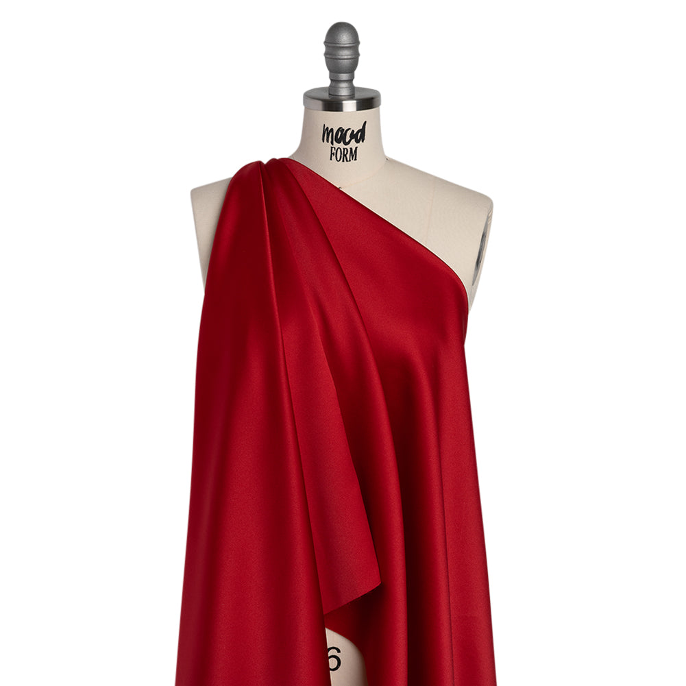 Polyester Satin - Roja Red - Reverie Collection - Drape Polyester Satin - Roja Red - Reverie Collection - Drape