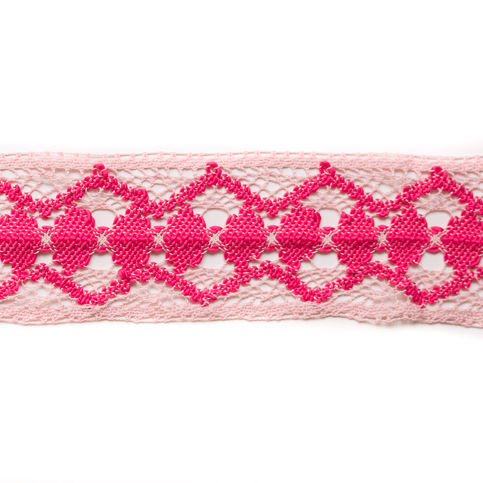 Pink Crochet Trim - 3.5" Pink Crochet Trim - 3.5"