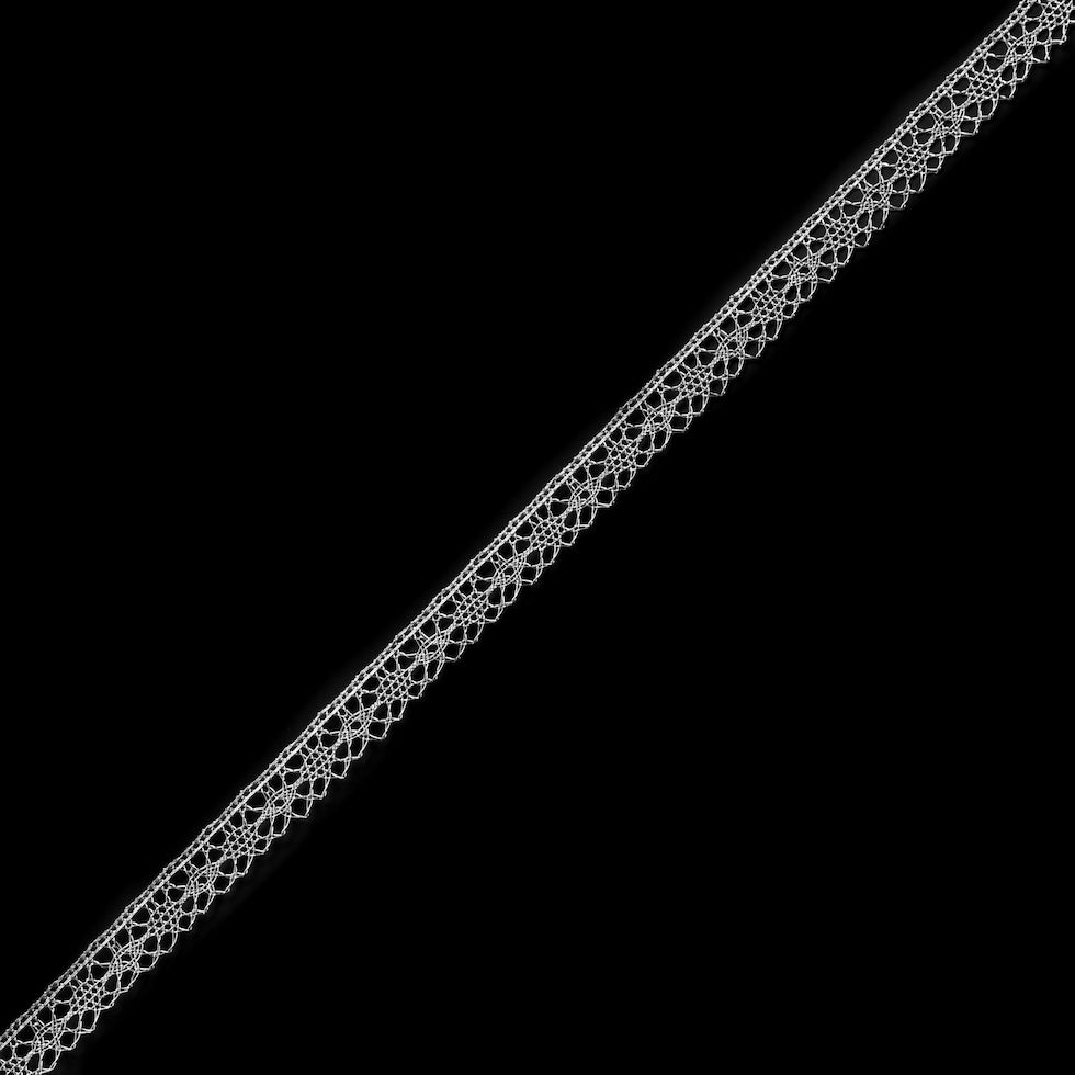 European Metallic Silver Lace Trim - 0.5 European Metallic Silver Lace Trim - 0.5