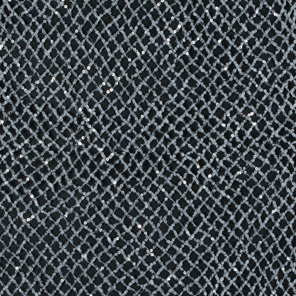 Fancy Sequined Netting - Off-White Fancy Sequined Netting - Off-White