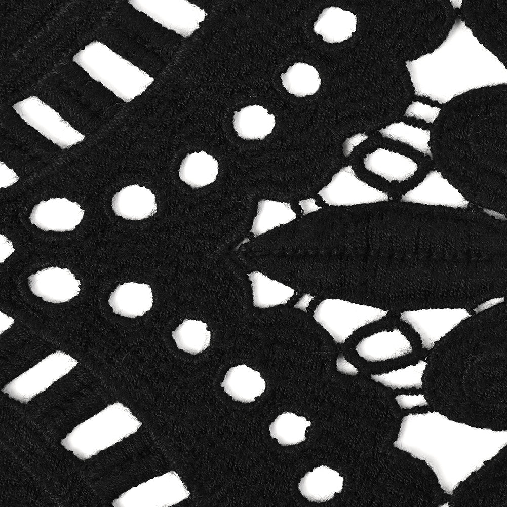 Black Novelty Guipure Lace - Full Black Novelty Guipure Lace - Full