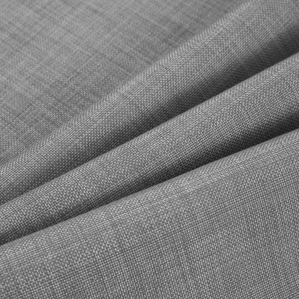 Silver Polyester-Cotton Basketwoven Tweed Folded Silver Polyester-Cotton Basketwoven Tweed Folded