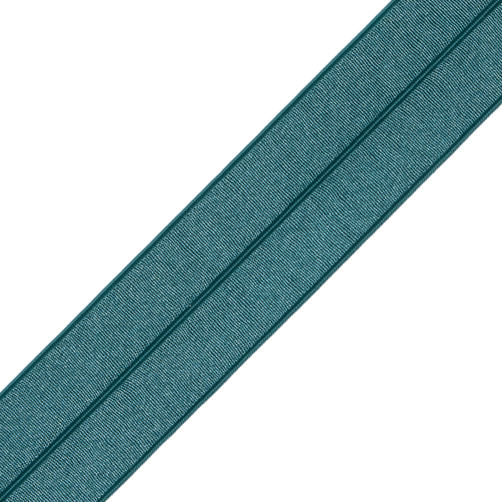 Italian Dark Green Stretch Foldover Elastic - 0.75 - Detail Italian Dark Green Stretch Foldover Elastic - 0.75 - Detail