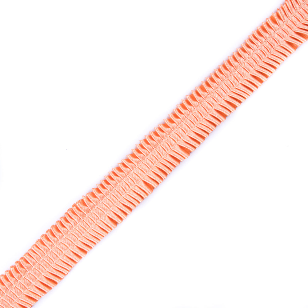 Italian Peach Deep Knife Pleated Trimming - 1 Italian Peach Deep Knife Pleated Trimming - 1