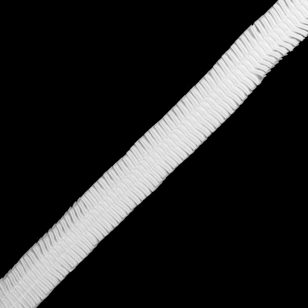 Italian White Deep Knife Pleated Trimming - 1" Italian White Deep Knife Pleated Trimming - 1"