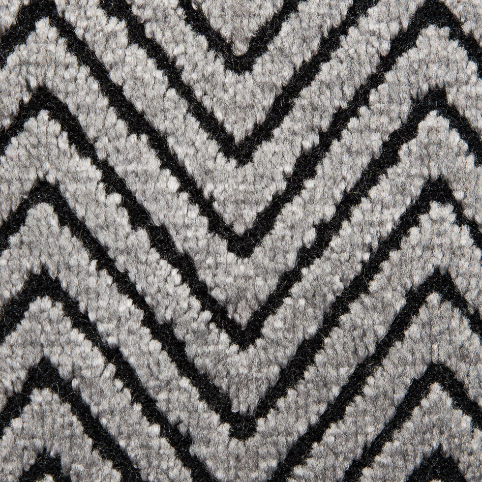 Gray Chevron Polyester Chenille - Detail Gray Chevron Polyester Chenille - Detail