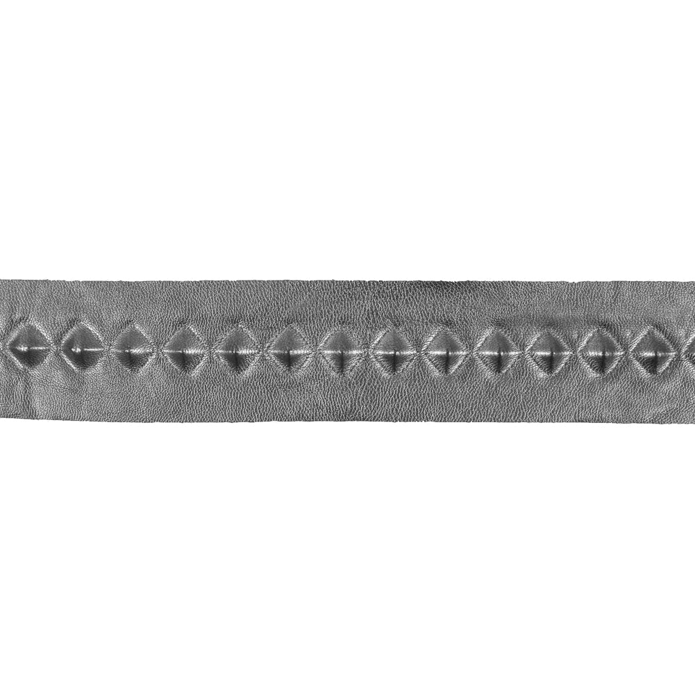 Italian Silver Stud Embossed Faux Leather - 1.75" Italian Silver Stud Embossed Faux Leather - 1.75"
