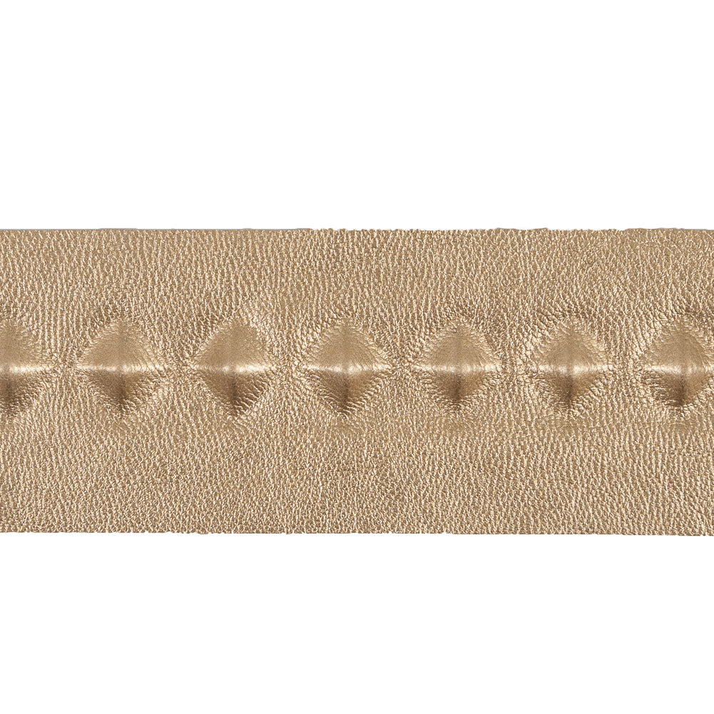 Italian Gold Stud Embossed Faux Leather - 1.75 - Detail Italian Gold Stud Embossed Faux Leather - 1.75 - Detail