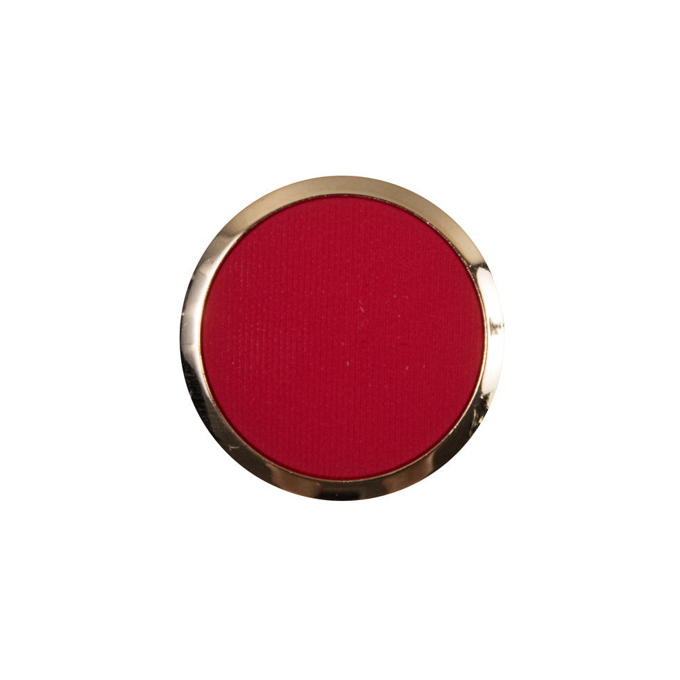 Italian Red/Gold Plastic Shank-Back Button - 30L/19mm Italian Red/Gold Plastic Shank-Back Button - 30L/19mm