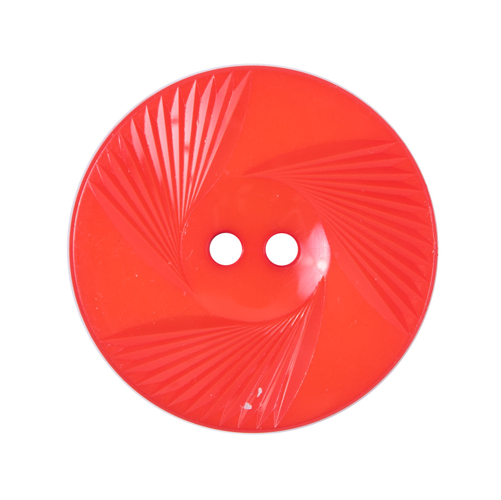 Plastic 2-Hole Button Made in Italy - 44L/28mm - Red Orange Fanning Rays Plastic 2-Hole Button Made in Italy - 44L/28mm - Red Orange Fanning Rays